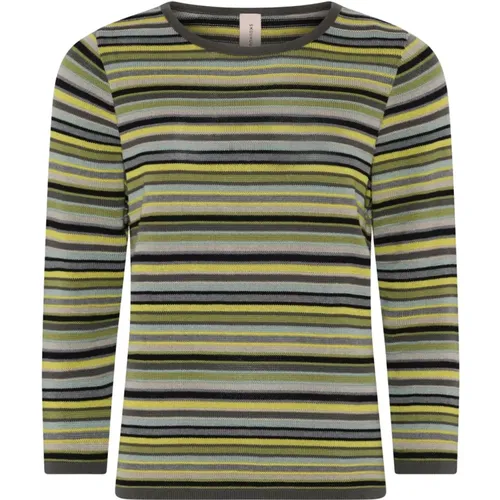 Gestreifte 3/4-Ärmel-Pullover-Bluse Oasis , Damen, Größe: XL - Skovhuus - Modalova