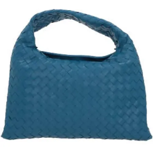 Blaue Intrecciato Leder Hobo Tasche - Bottega Veneta - Modalova