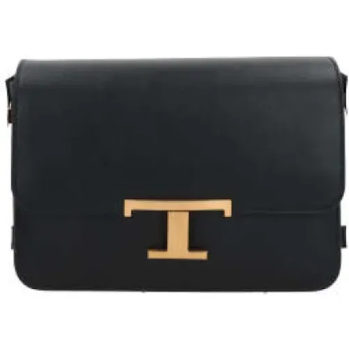 Leather Shoulder Bag with Gold Hardware , female, Sizes: ONE SIZE - TOD'S - Modalova