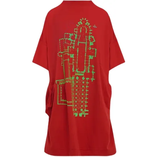 Kathedrale Drunken Rotes Kleid T-Shirt - Vivienne Westwood - Modalova