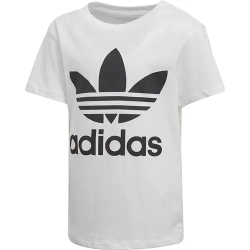 Logo Rundhals Tee Weiß Adidas - Adidas - Modalova