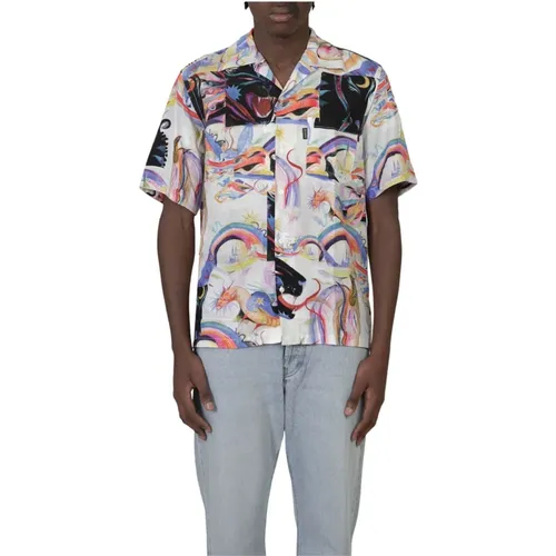 Hawaiihemd mit Panthera-Design , Herren, Größe: L - Aries - Modalova
