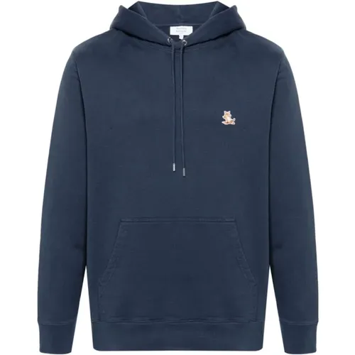 Blaues Sweatshirt Aw24 Herrenmode , Herren, Größe: 2XL - Maison Kitsuné - Modalova