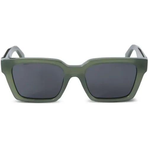 Grüne Sonnenbrille mit Original-Etui - Off White - Modalova