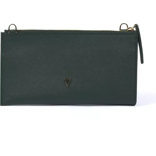 Minimal Saffiano Leather Chain Bag Clutch , female, Sizes: ONE SIZE - HiVa Atelier - Modalova