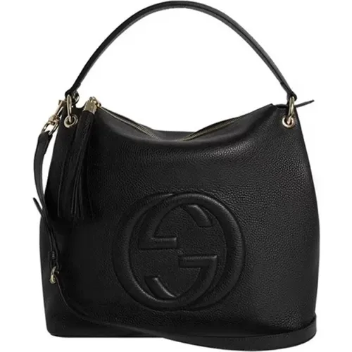Leather Handbag with Adjustable Shoulder Strap , female, Sizes: ONE SIZE - Gucci - Modalova