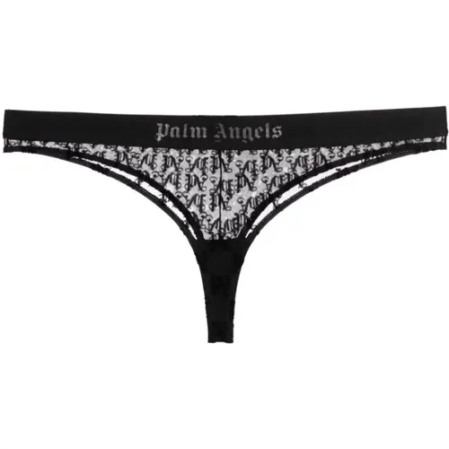 Lace Thong with Logo Band , female, Sizes: M, XS, S - Palm Angels - Modalova