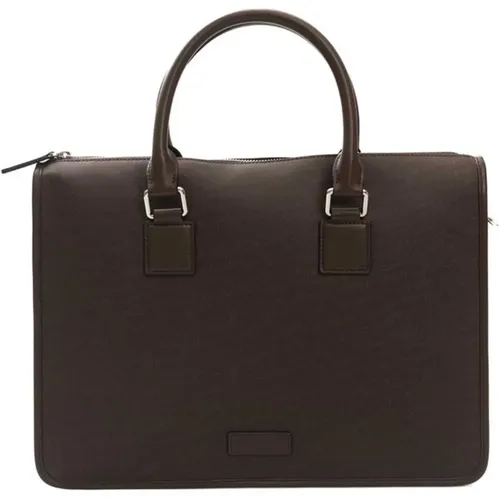 Leather Briefcase with Shoulder Strap , male, Sizes: ONE SIZE - Cerruti 1881 - Modalova