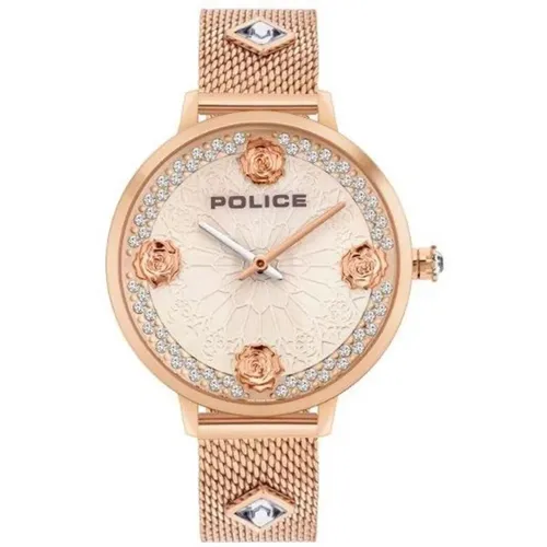 Fashionable Rose Gold Womens Analog Watch , female, Sizes: ONE SIZE - Police - Modalova