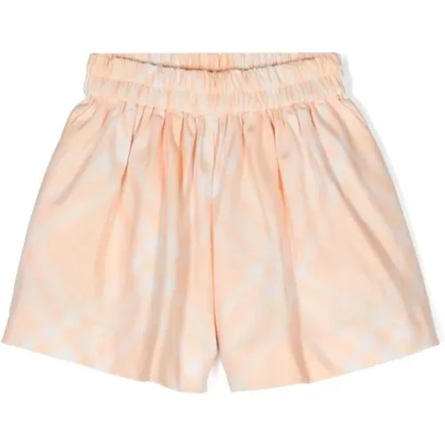 Peach Check Print Shorts - Burberry - Modalova