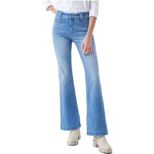 Boot-cut Jeans , female, Sizes: W27 L34, W28 L34 - Salsa - Modalova