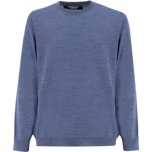Wool Crew-Neck Sweater , male, Sizes: 2XL, L, XL, 3XL - Fedeli - Modalova