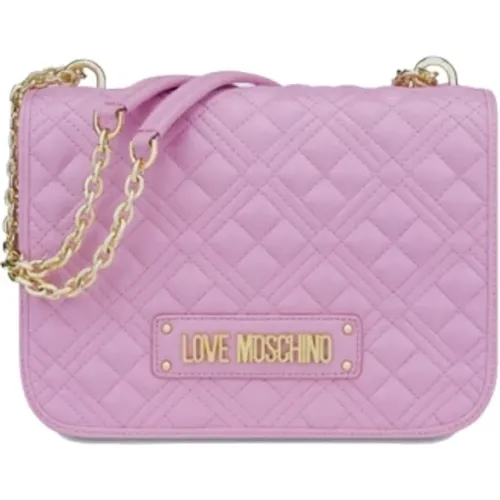 Quilted Chain Shoulder Bag , female, Sizes: ONE SIZE - Love Moschino - Modalova