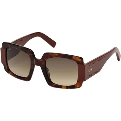 Havana/ Shaded Sunglasses , female, Sizes: 50 MM - TOD'S - Modalova