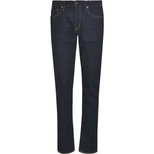 Blaue Jeans mit Kontrastnähten - Tom Ford - Modalova