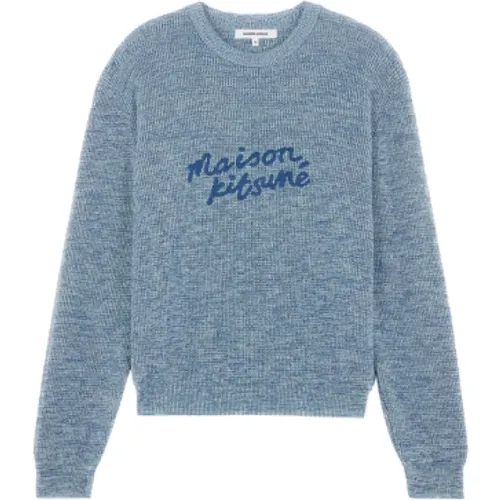 Iconic Logo Long Sleeve Sweater , male, Sizes: L - Maison Kitsuné - Modalova