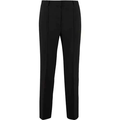 Cropped Straight-Leg Trousers , female, Sizes: 2XS, XS, S, 3XS - Michael Kors - Modalova