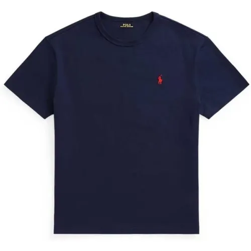 Blaues Polo Shirt mit Pony Logo , Herren, Größe: L - Ralph Lauren - Modalova