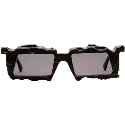 Schwarze Sonnenbrille Damenaccessoires Ss24 , Damen, Größe: 56 MM - Kuboraum - Modalova