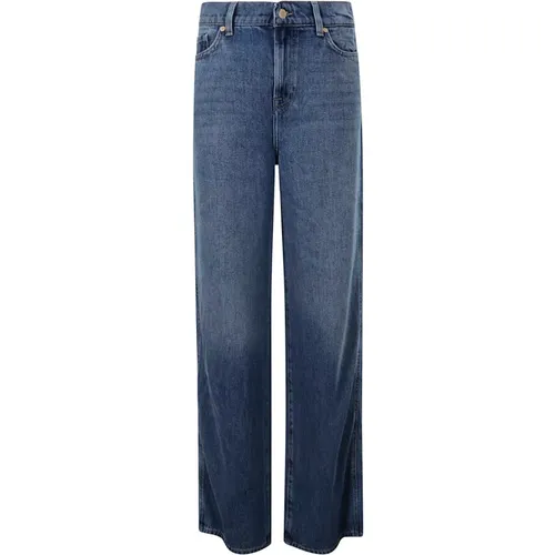 High Waist Wide Leg Denim Jeans , female, Sizes: W26, W27, W29, W24, W28, W25 - 7 For All Mankind - Modalova