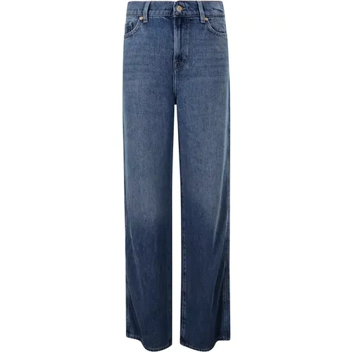 High Waist Wide Leg Denim Jeans , female, Sizes: W26, W29, W28, W25 - 7 For All Mankind - Modalova