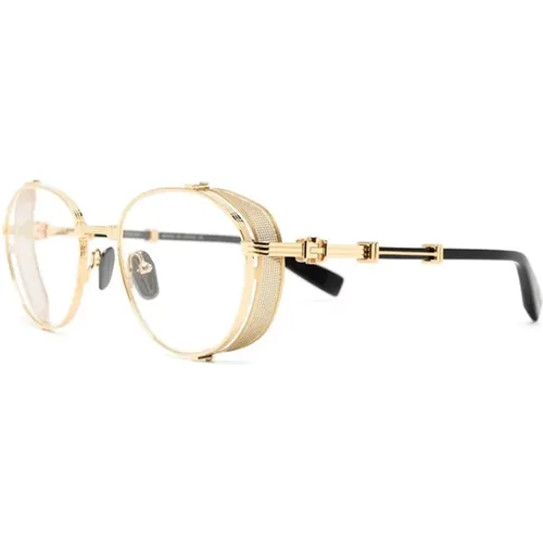 Gold Optical Frame , female, Sizes: 52 MM - Balmain - Modalova