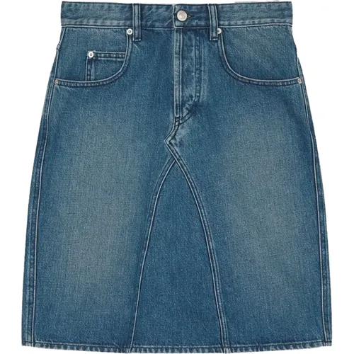 Denim Midi Rock , Damen, Größe: XS - Isabel Marant Étoile - Modalova