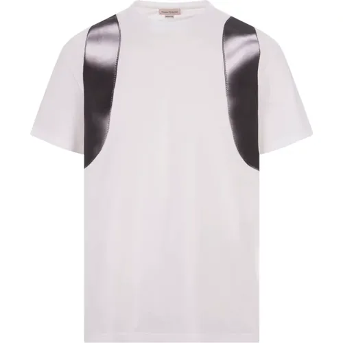Cotton T-shirt with Seal Logo , male, Sizes: S, XL, 2XL, XS, M - alexander mcqueen - Modalova