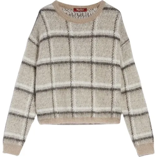 Mohair Jacquard Sweater , female, Sizes: L - Max Mara Studio - Modalova