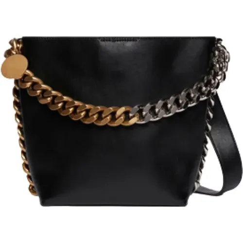 Frayme Bucket Bag with Oversized Diamond Chain , female, Sizes: ONE SIZE - Stella Mccartney - Modalova