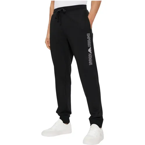 Logo Print Jogger Hose - Schwarz , Herren, Größe: XL - Emporio Armani - Modalova