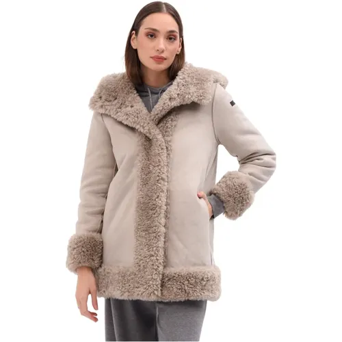 Reversible Faux Shearling Hooded Coat , female, Sizes: M - RRD - Modalova
