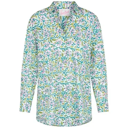 Brigitteflowers 55 Cotton Shirt Tiffany Color , female, Sizes: S, L, XS - MC2 Saint Barth - Modalova