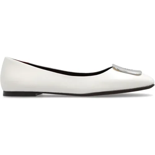 ‘Georgia’ leather ballet flats , female, Sizes: 7 1/2 UK, 6 1/2 UK, 3 1/2 UK, 2 1/2 UK, 5 1/2 UK - TORY BURCH - Modalova