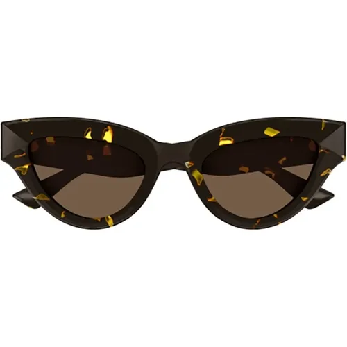 Braune Sonnenbrille für Frauen - Bottega Veneta - Modalova