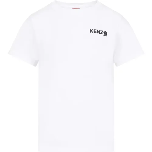 Weißes T-Shirt mit Boke 2.0 Blume , Damen, Größe: S - Kenzo - Modalova