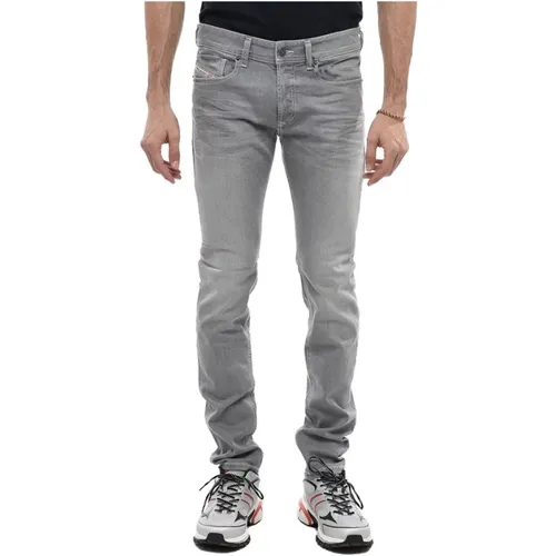 Graue Baumwolljeans Hose , Herren, Größe: W29 - Diesel - Modalova