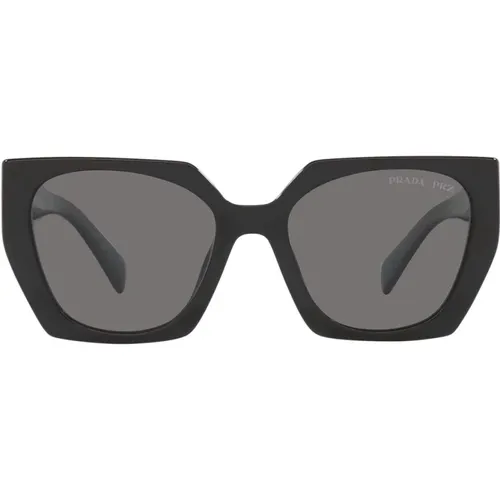Oversized Rechteckige Sonnenbrille mit Polarisierten Gläsern , unisex, Größe: 54 MM - Prada - Modalova