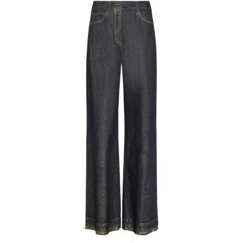 Denim Aoki Hose mit Goldlaminierung - Momoni - Modalova