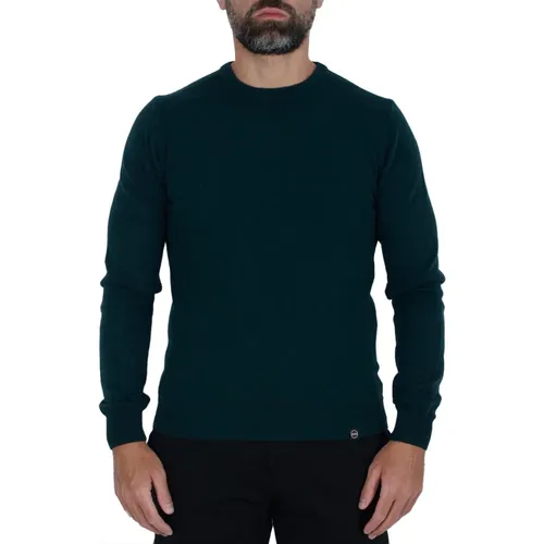 Grüner Pullover Basic Rundhalsausschnitt Stil , Herren, Größe: L - Colmar - Modalova