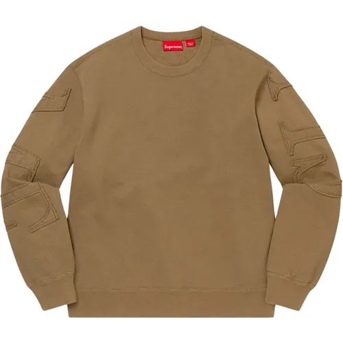 Limited Edition Tonal Applique Crewneck , male, Sizes: XL, L - Supreme - Modalova