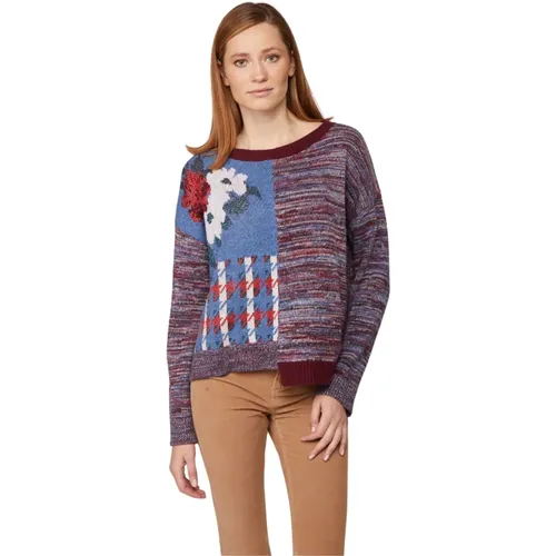 Multicolor Patchwork Sweater , female, Sizes: M - Twinset - Modalova