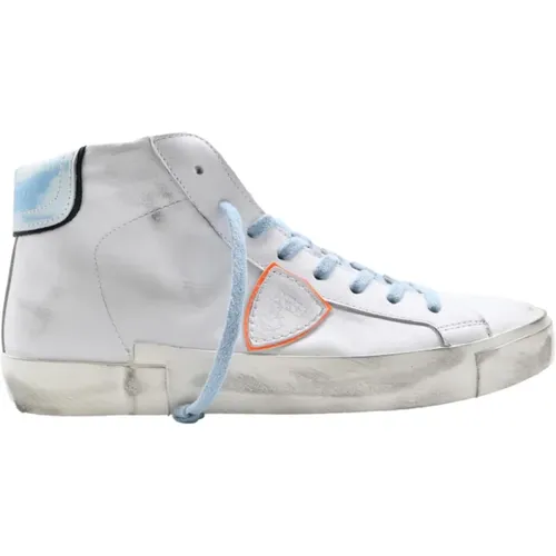 High-top Sneakers in and Blue , male, Sizes: 7 UK - Philippe Model - Modalova