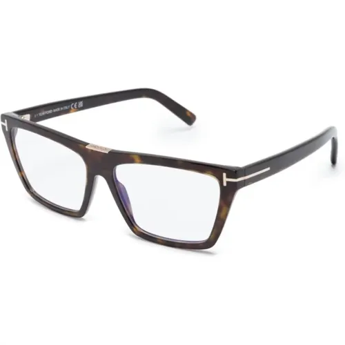 Braun/Havanna Optische Brille , unisex, Größe: 57 MM - Tom Ford - Modalova