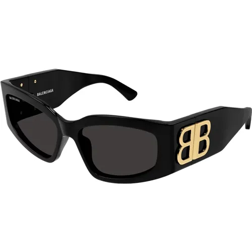 Schwarze Sonnenbrille, vielseitig und stilvoll , Damen, Größe: 57 MM - Balenciaga - Modalova