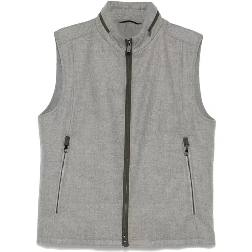 Wool Cashmere Vest Button Closure Pockets , male, Sizes: XL, 2XL - Corneliani - Modalova