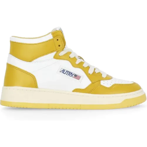 Gelbe High-Top-Sneaker für Frauen - Autry - Modalova