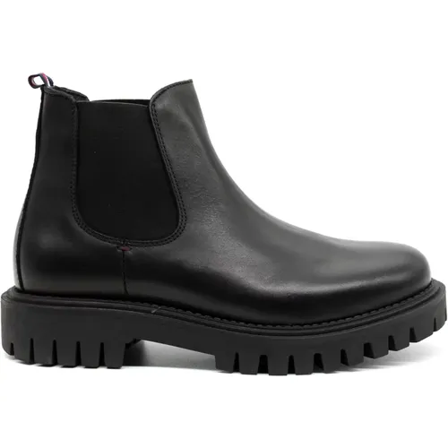 Premium Leather Chunky Chelsea Boot , male, Sizes: 10 UK, 12 UK, 7 UK - Tommy Hilfiger - Modalova