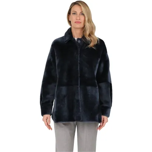 Reversible Lamb Shearling Jacket , female, Sizes: M, S - Gimo's - Modalova