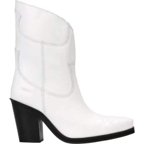 Contemporary Cowboy Boots with Cuban Heel , female, Sizes: 8 UK, 5 1/2 UK, 3 UK - Hugo Boss - Modalova
